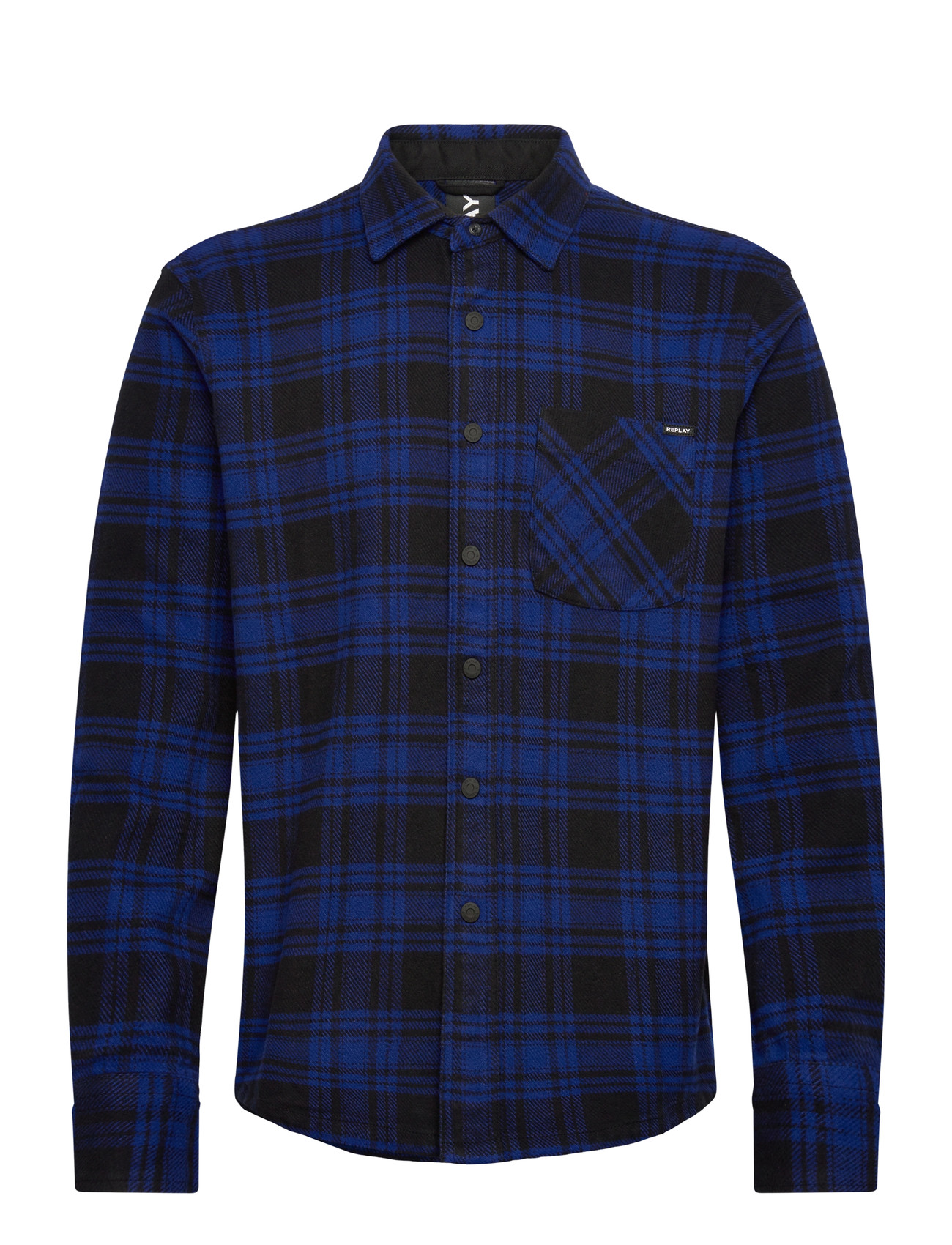 Replay Shirt Regular, M, Blue, Shirts > Checkered Shirt, Herre
