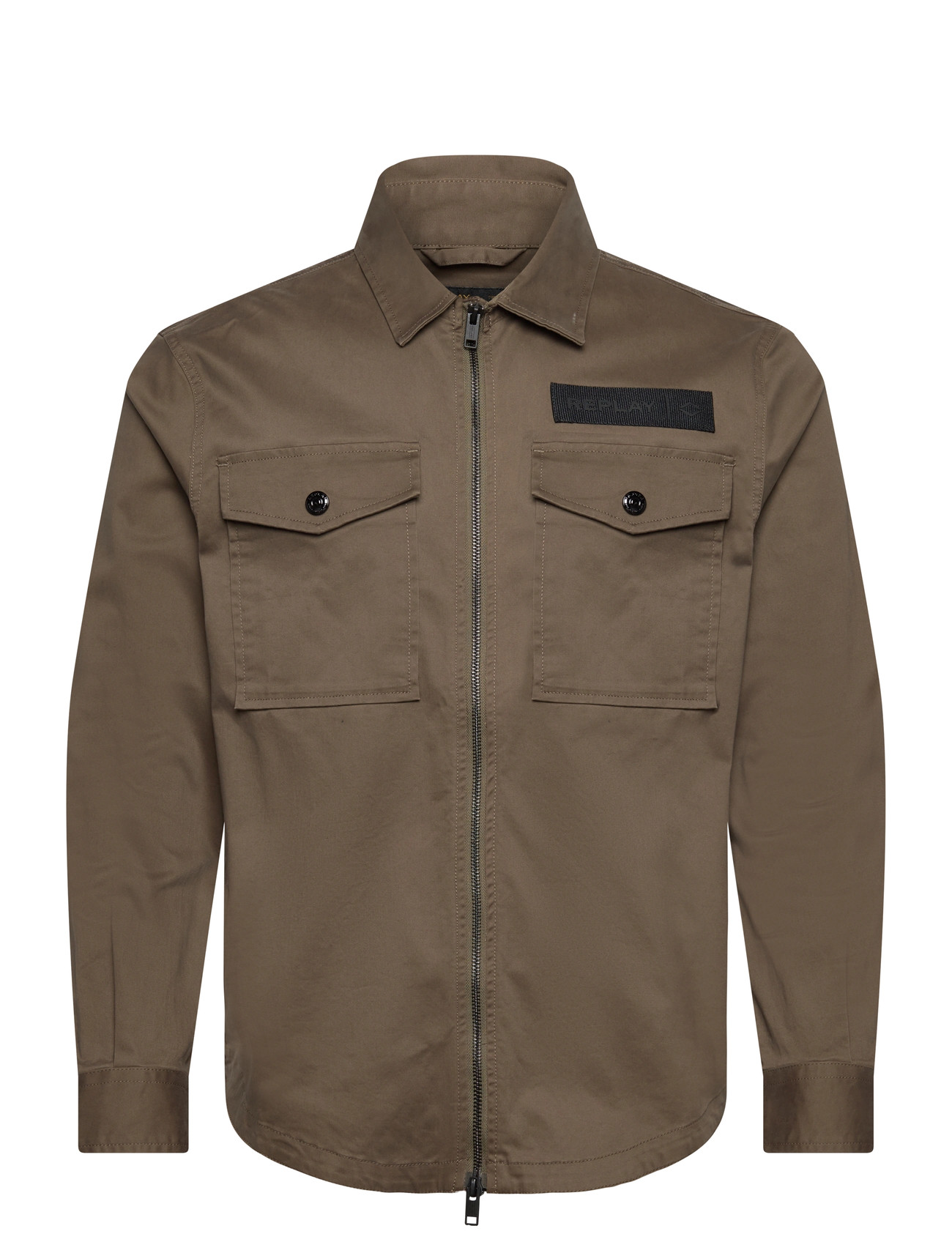 Replay Shirt Relaxed Regular, S, Khaki green, Overdele > Overtrøjer, Herre