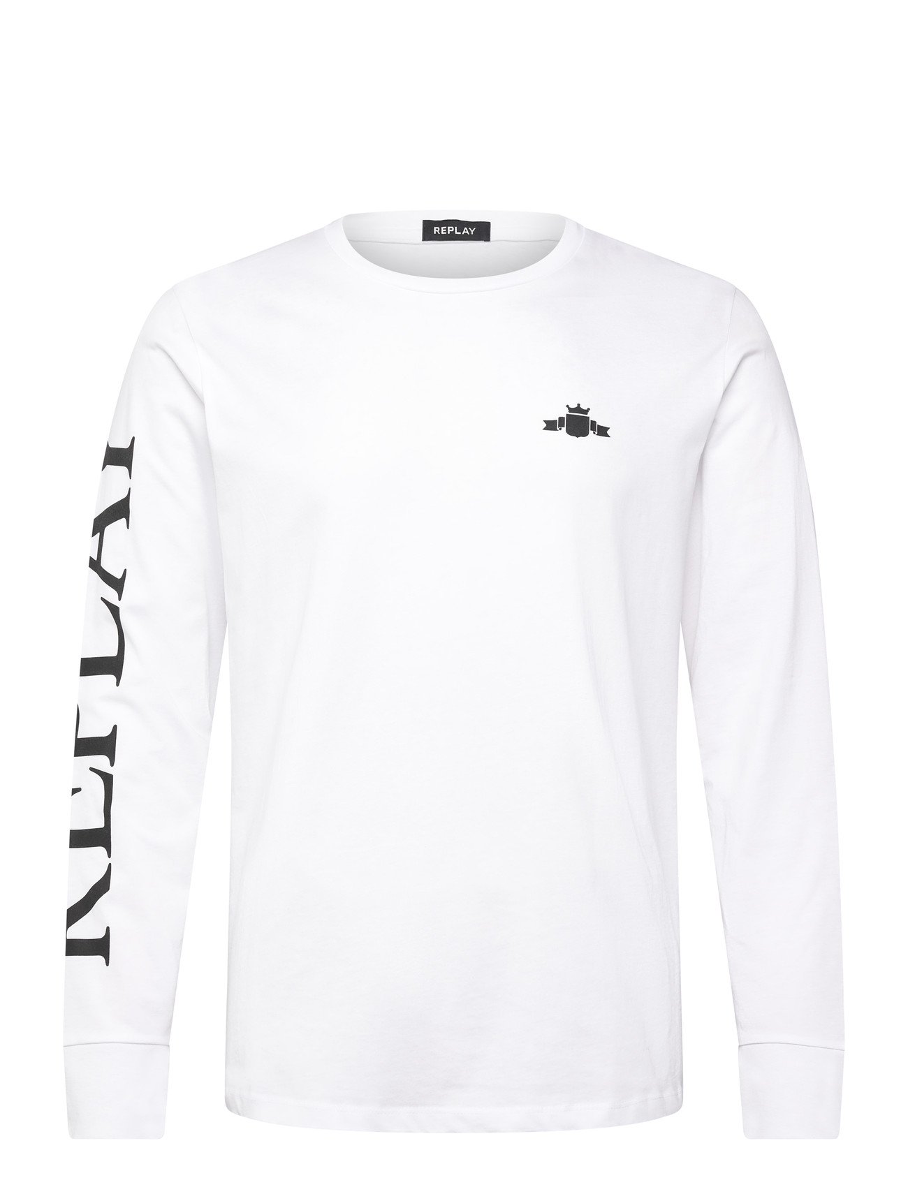 REPLAY Langärmelig T-Shirt Regular Weiß - XL - Herren