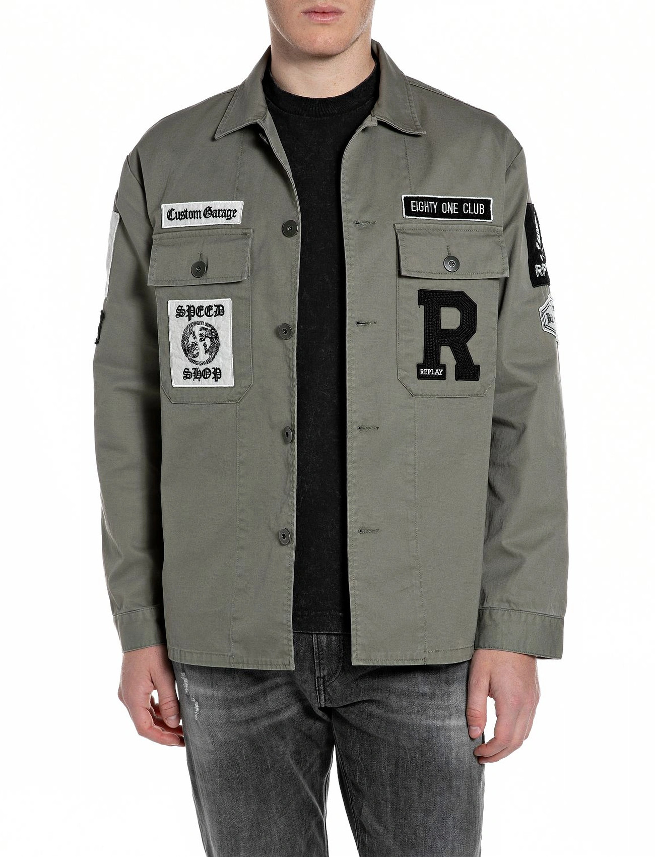 Replay Jacket Regular, XXL, Khaki green, Jakker > Lette Jakker, Herre