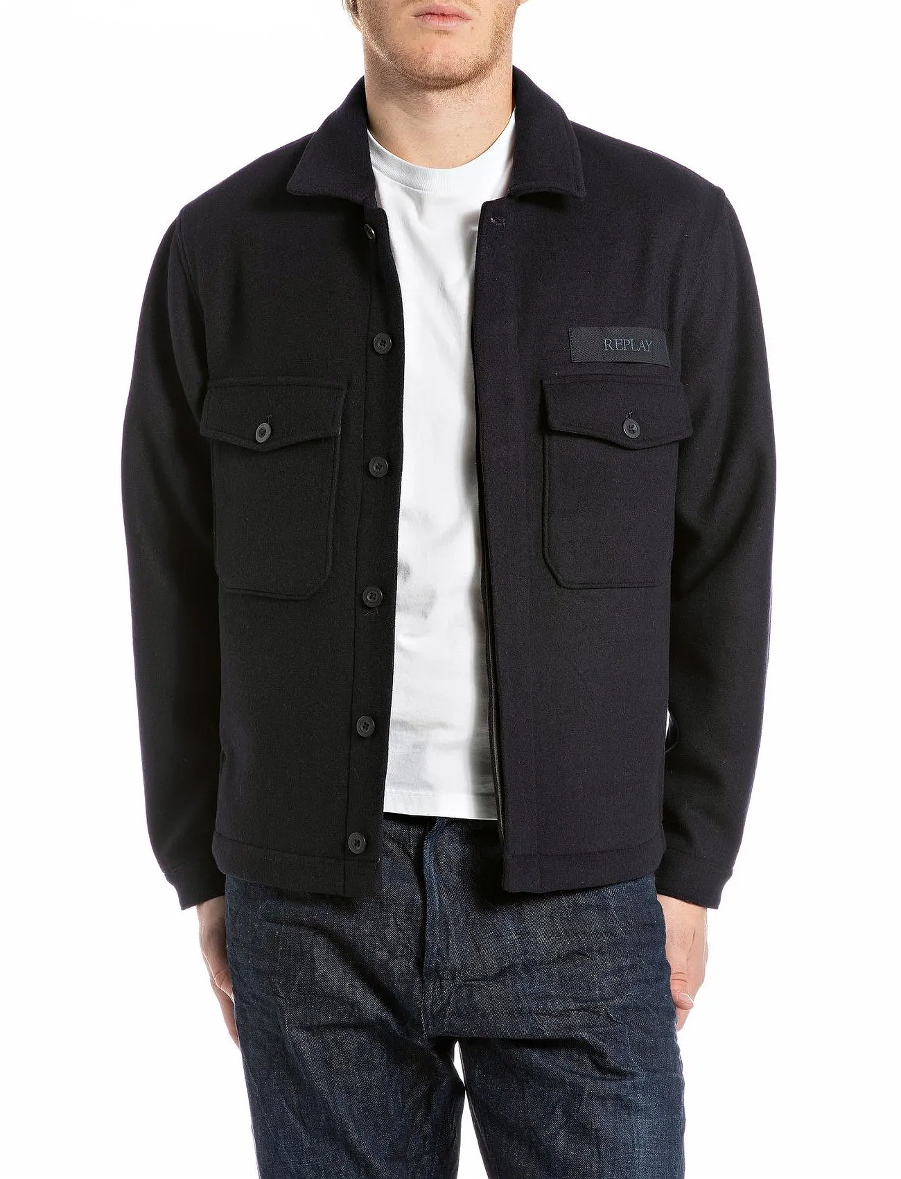 Replay Jacket Regular, XL, Black, Jakker > Uldjakker, Herre