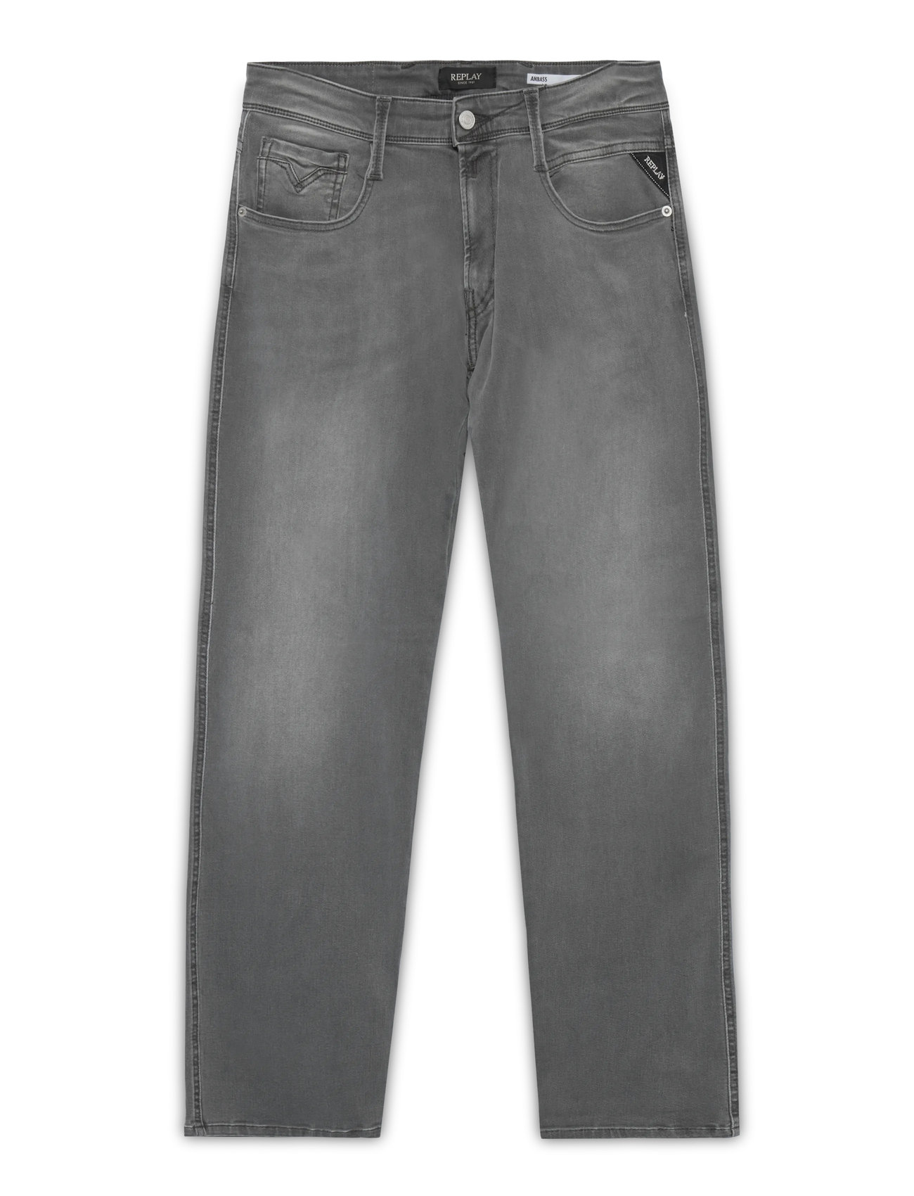 Replay Anbass Trousers Slim C-Stretch, 34 x 30, Grey, Jeans > Smalle, Herre