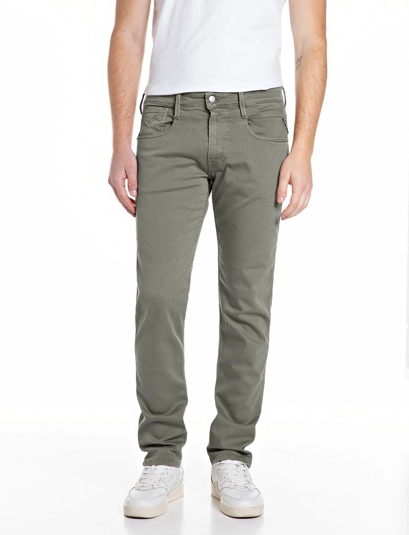 Replay Anbass Trousers Slim, 33 x 32, Brown, Jeans > Smalle, Herre