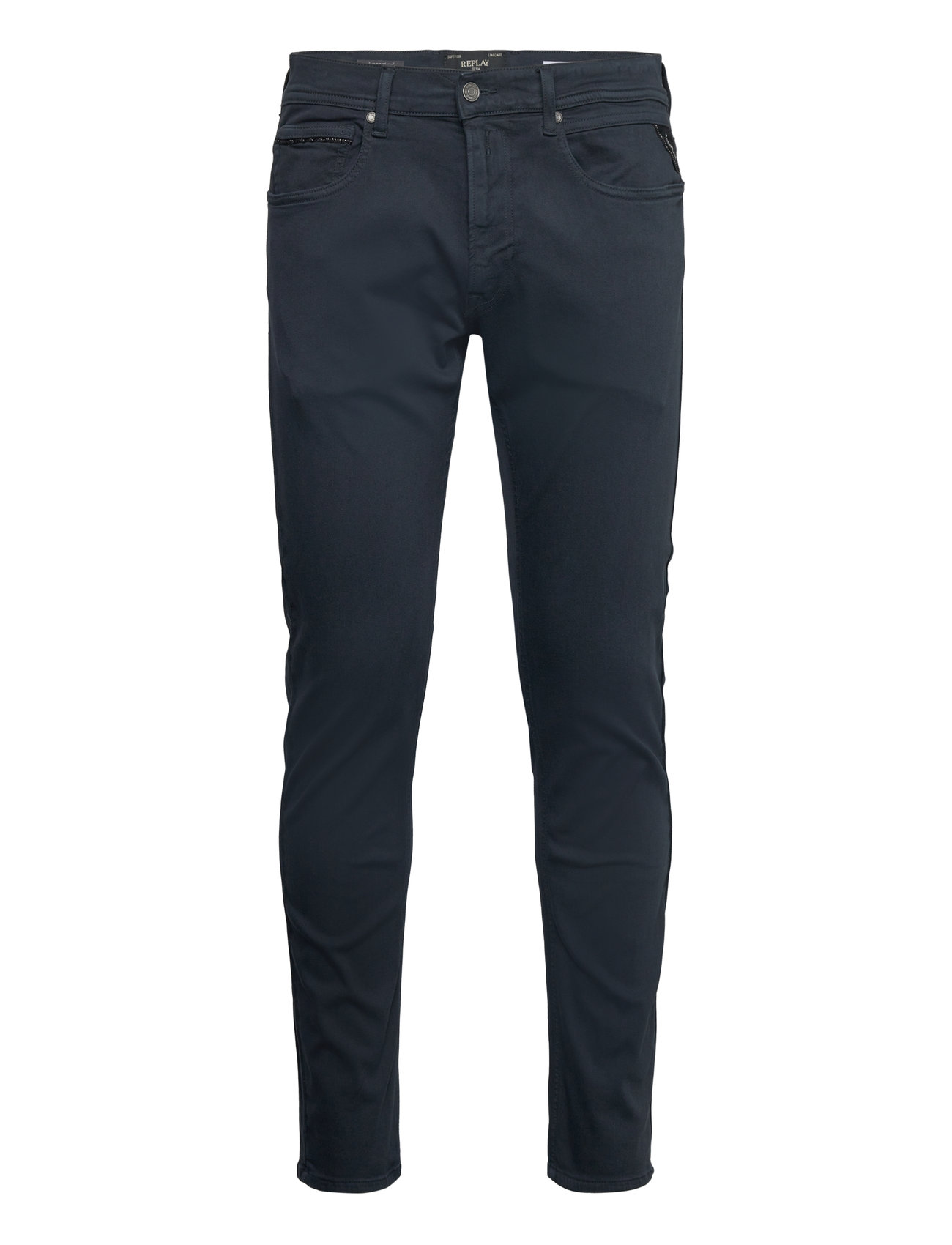 Replay Grover Trousers Straight Hyperflex Colour Xlite Marinblå