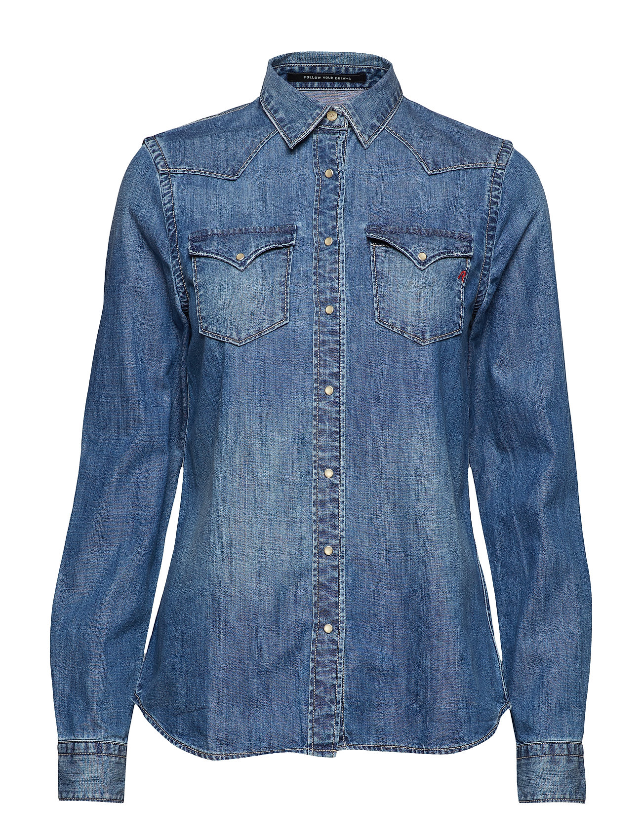 Shirt Overhemd Met Lange Mouwen Blauw Replay replay kopen in de aanbieding