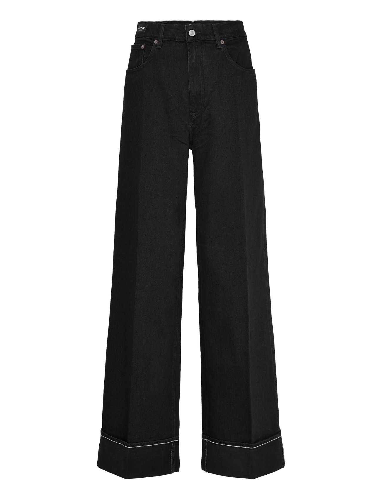REPLAY Nalaja Hosen Wide Bein Schwarz - 30x30 - Damen
