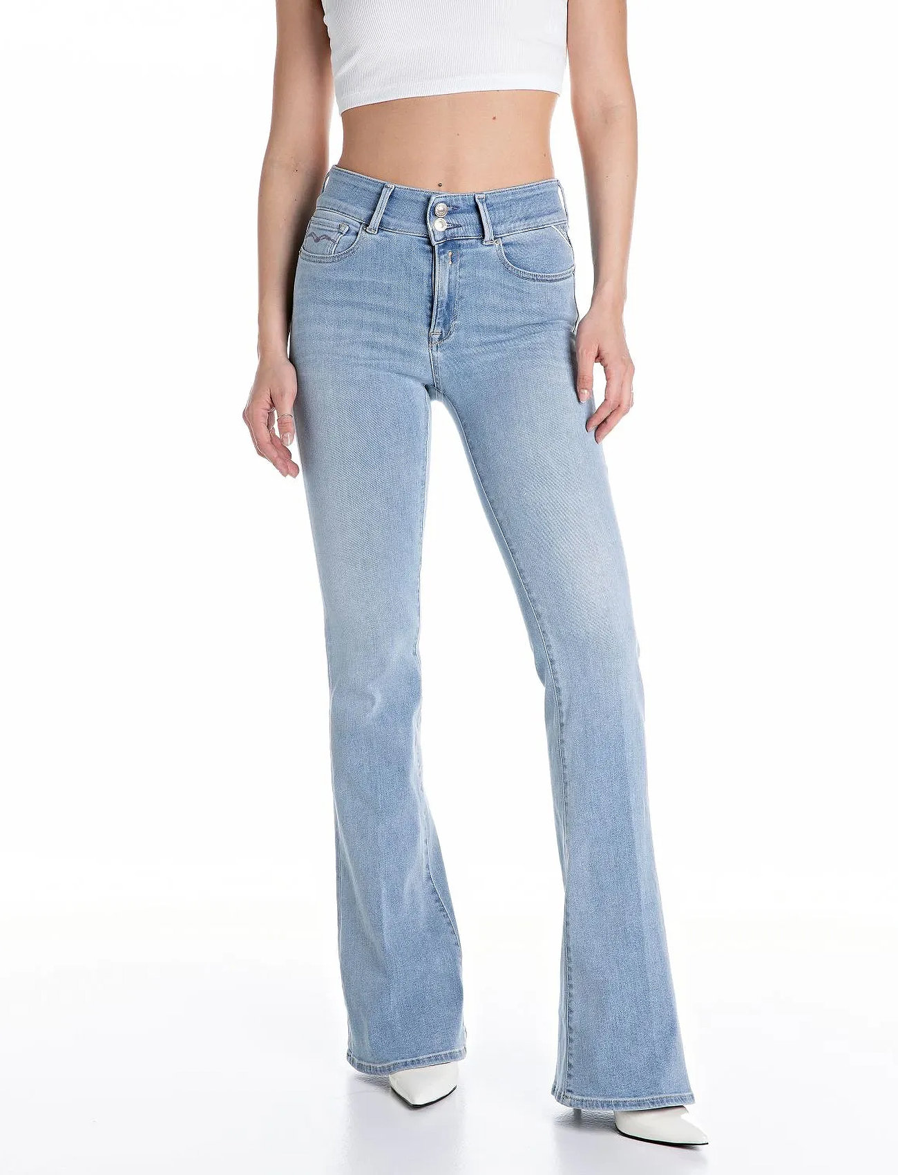 Replay Newluz Flare Trousers Flare, 28 x 32, Blue, Jeans > Flares, Dame