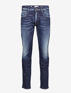 ANBASS Trousers AGED - slim fit -farkut - dark blue
