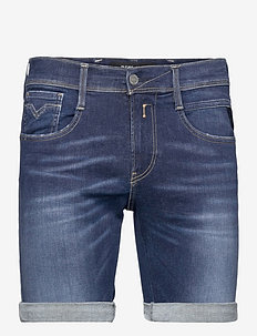 NEW ANBASS SHORT Shorts Hyperflex Re-Used XLite - denim shorts - dark blue