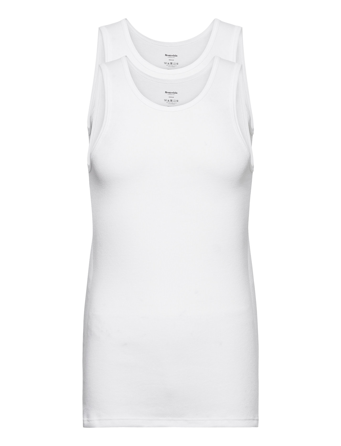 RESTERÖDS Originalribtank2-Pack Gots Weiß - M - Herren