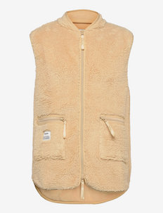 Fleece Vest Recycled - spring jackets - sand