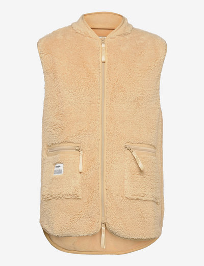 Fleece Vest Recycled - kurtki wiosenne - sand