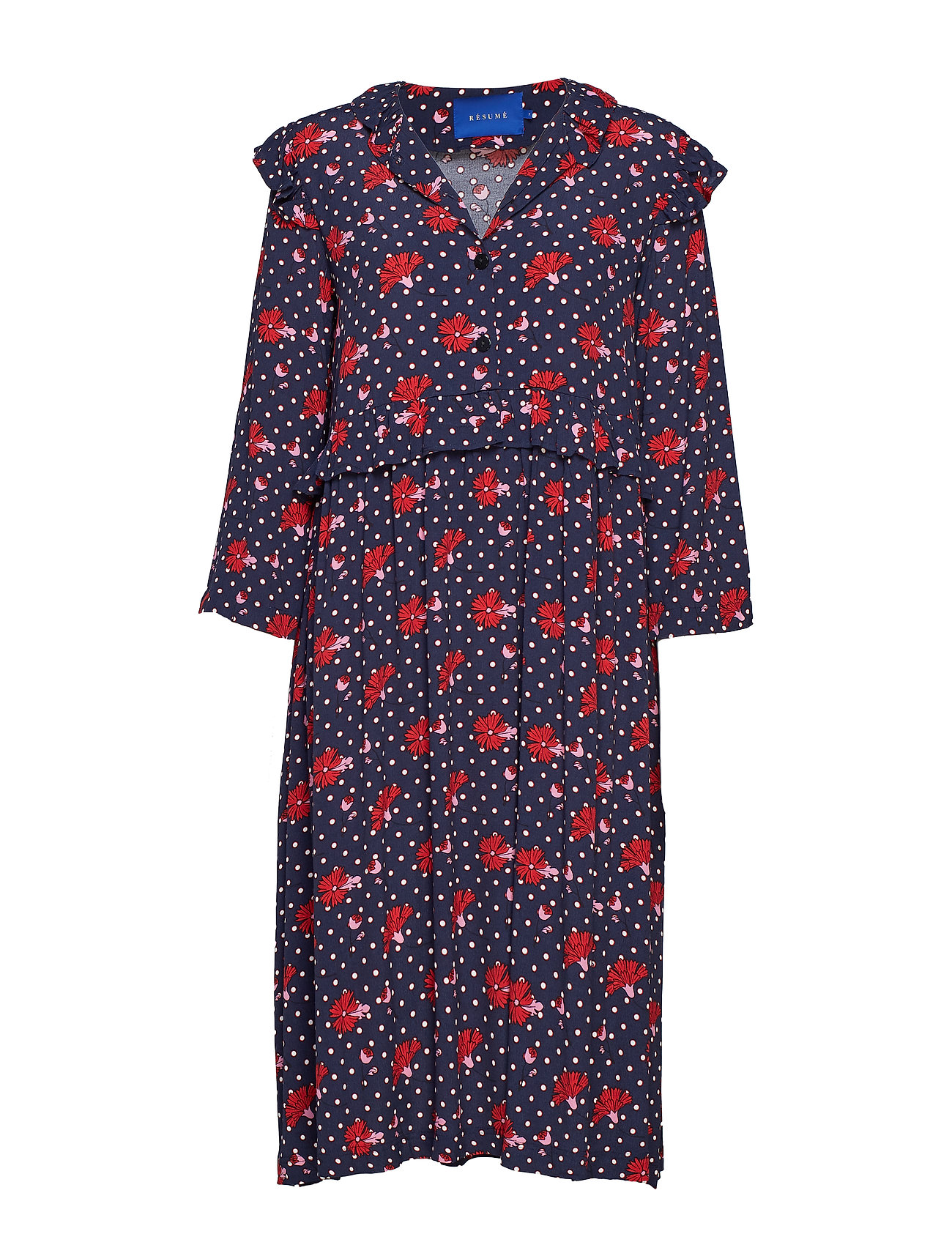 Louise Dress Jurk Knielengte Blauw Resume resume kopen in de aanbieding Louise Dress Jurk Knielengte Blauw Resume resume kopen in de aanbieding
