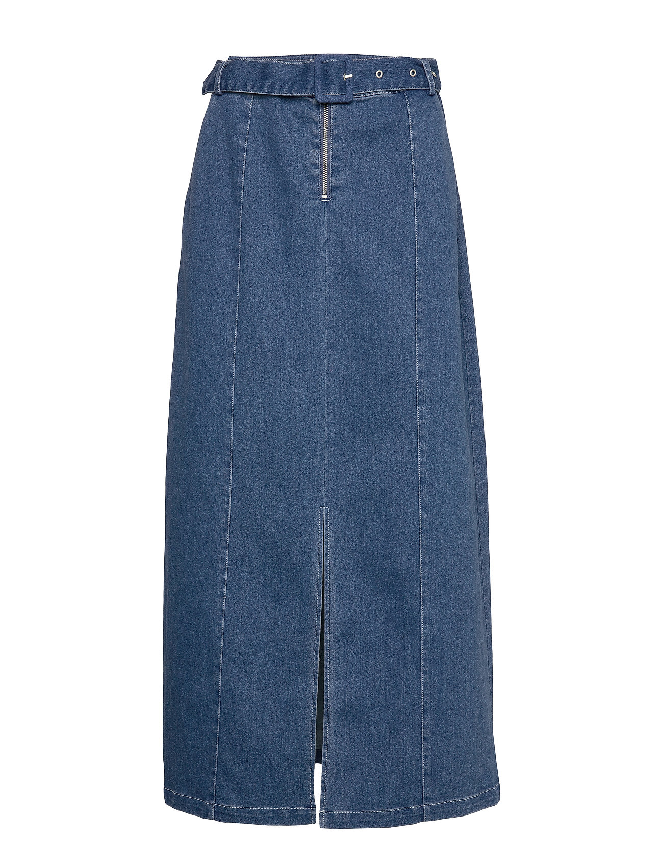 Résumé Paige Skirt Knälång Kjol Blå [Color: DARK DENIM ][Sex: Women ][Sizes: 36 ]