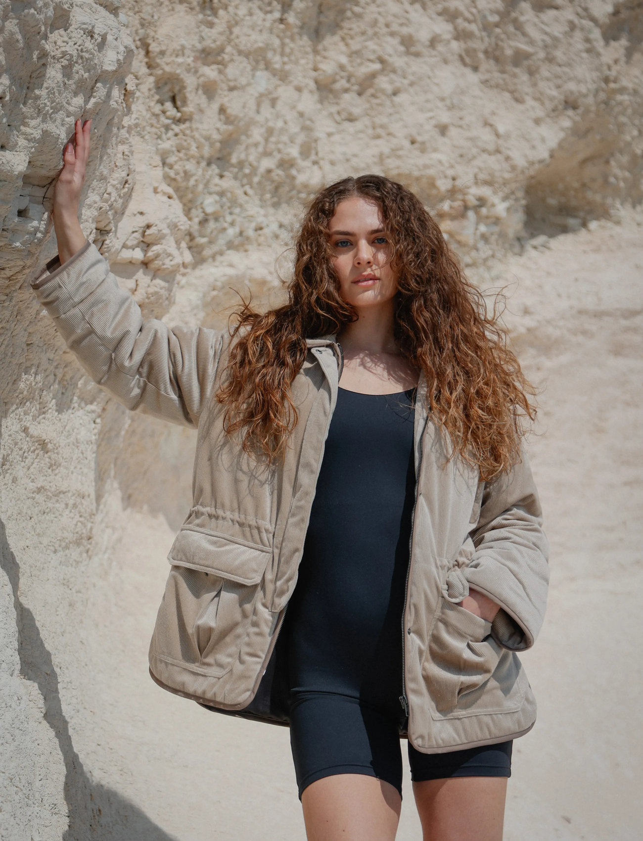 Rethinkit Studios Classic Jacket Lyon Corduroy, XS, Beige, Sport Jackets > Sport Casual Jackets, Dame