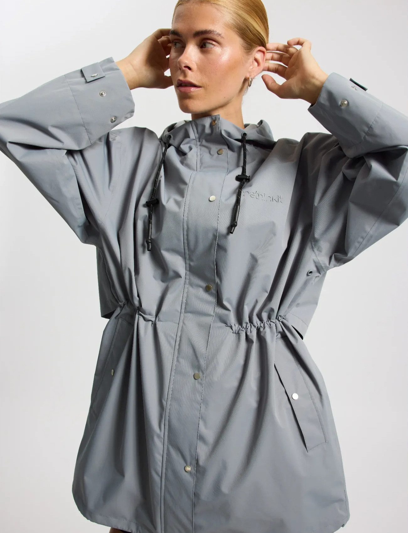 Rethinkit Studios Rainshell Jacket, S, Grey, Sport Rainwear > Sport Raincoats, Dame