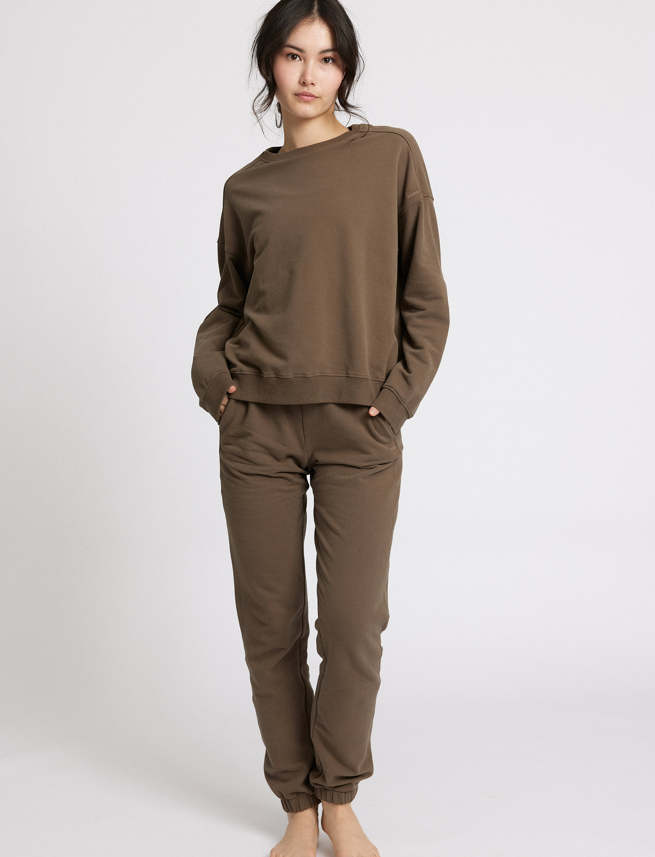 Rethinkit Studios Ibina Easy Sweatpants, L, Brown, Underdele > Joggingbukser, Dame