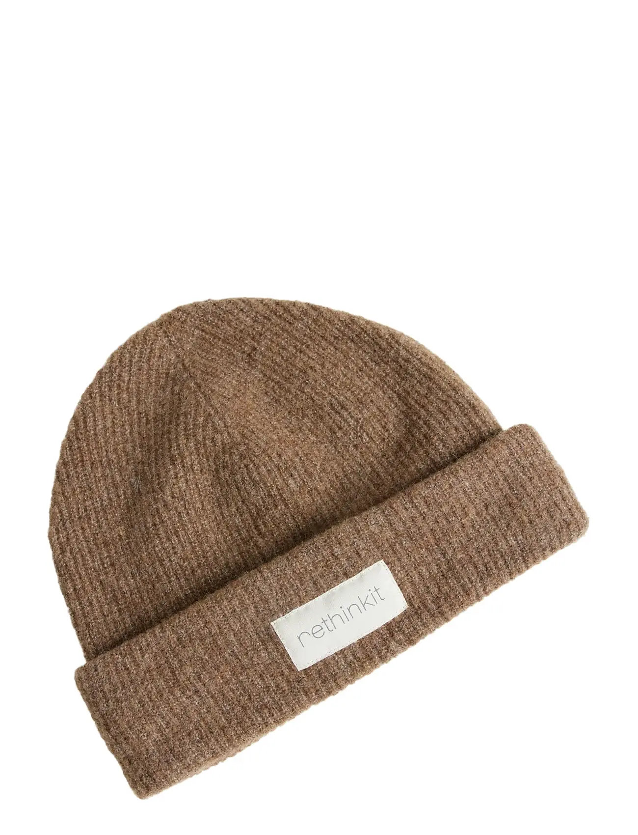 Rethinkit Studios Knitted Wool Beanie Snug, One Size, Brown, Sport Accessories > Sport Beanies, Dame