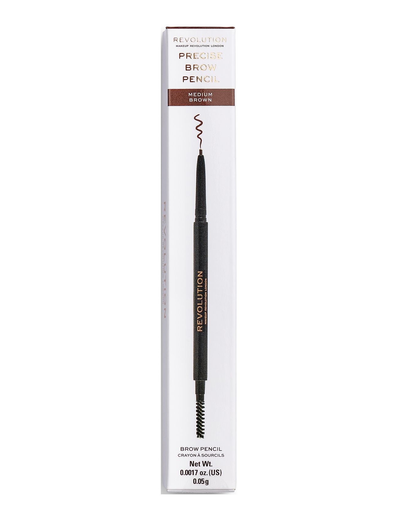 Revolution Beauty London Revolution Precise Brow Pencil Medium Brown, 0.05 G, Brown, Øjenbryn > Øjenbrynsblyant, Dame