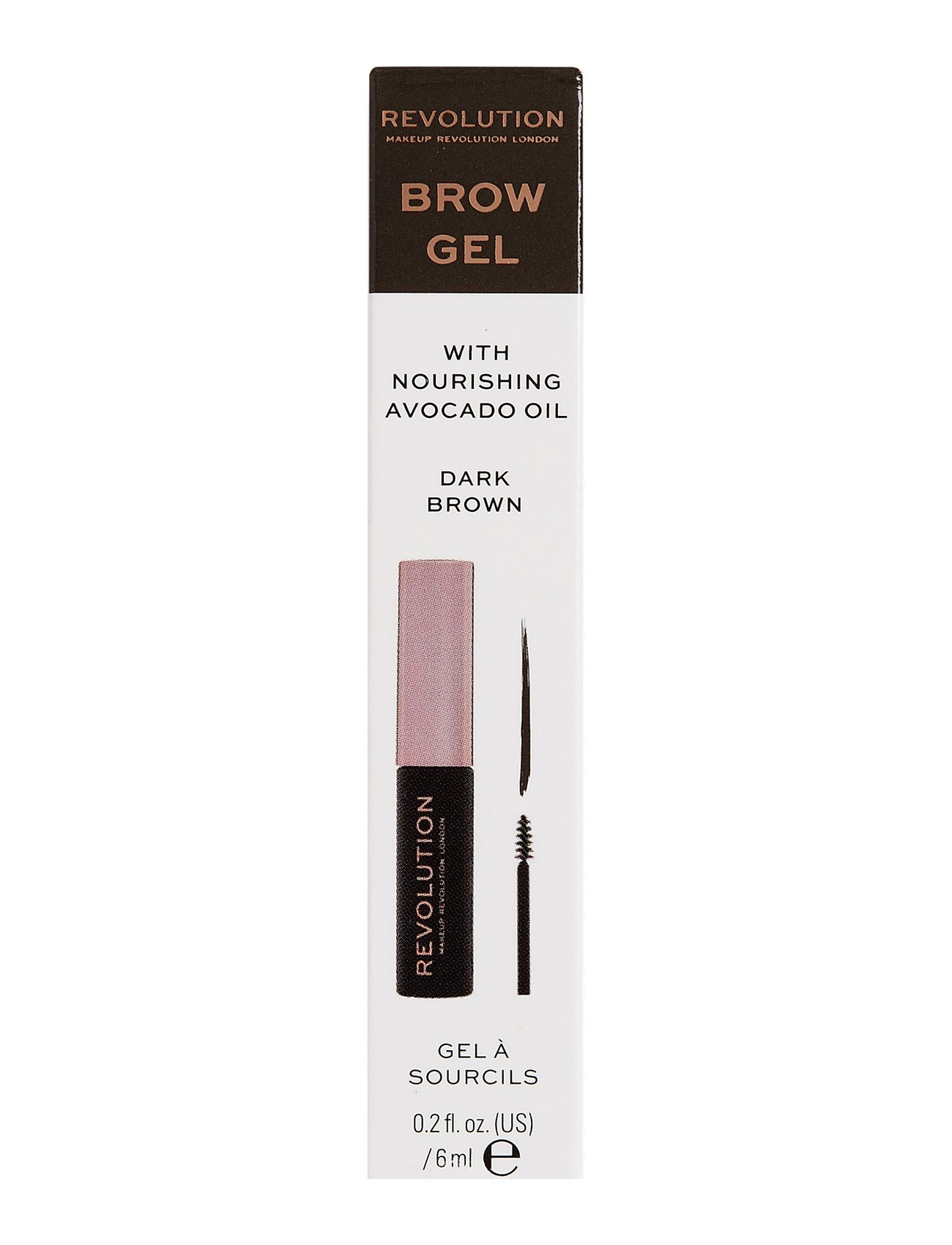 Revolution Beauty London Revolution Brow Gel Dark Brown, 6 ml, Brown, Øjenbryn > Øjenbrynsgel, Dame