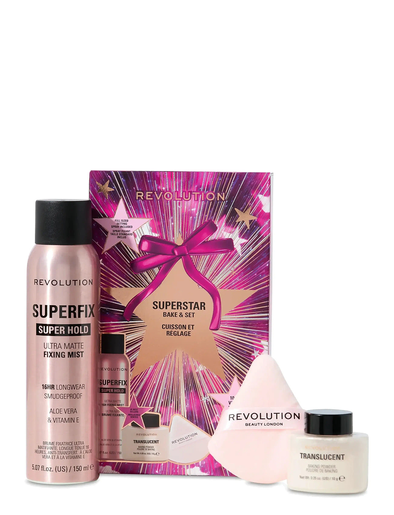 Revolution Beauty London Revolution Superstar Bake & Set, One Size, Pink, Ansigt > Setting Spray, Dame