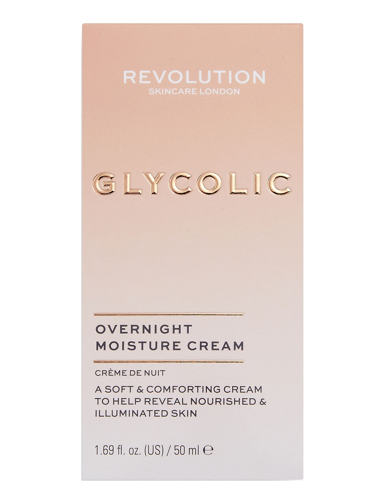 Revolution Skincare Glycolic Acid Glow Overnight Cream Beauty Women Skin Care Face Moisturizers Night Cream Nude Revolution Skincare