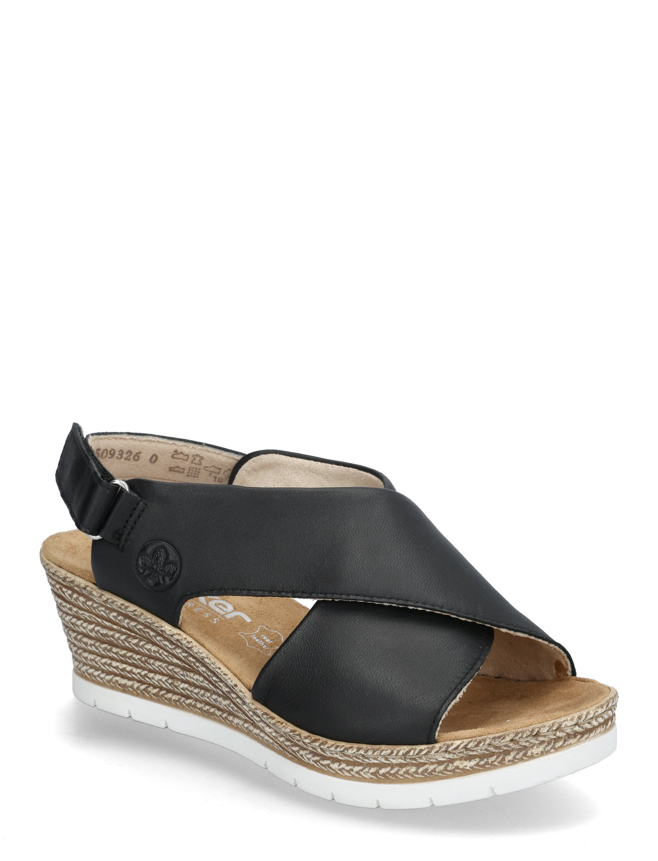 61975-24 Sandal Med Hæl Espadrilles Black Rieker