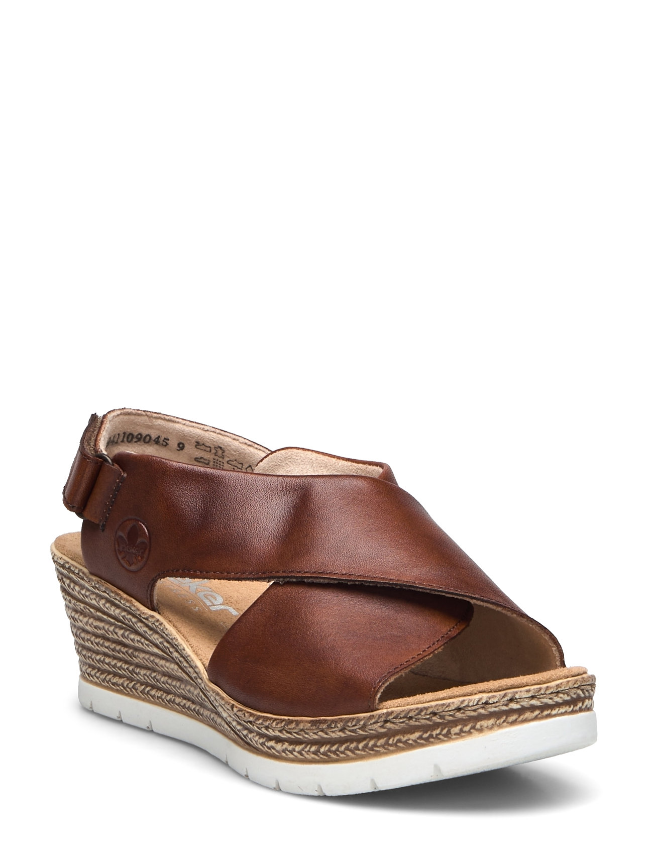 61975-24 Sandal Med Hæl Espadrilles Brown Rieker