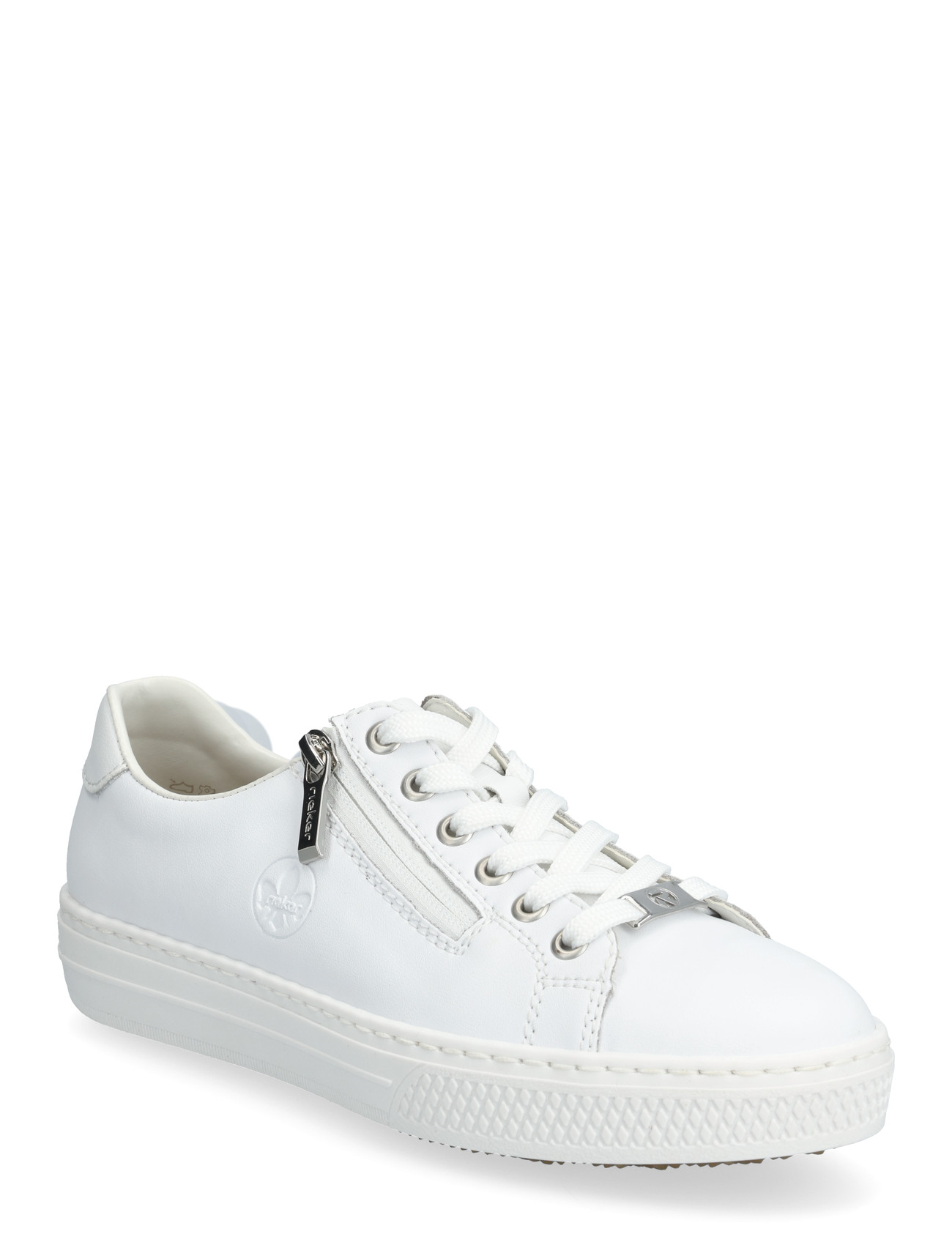 Rieker Rieker Ladies Sko L59L1-83 White, 41, White, Sneakers > Sneakers Med Lav Top, Dame