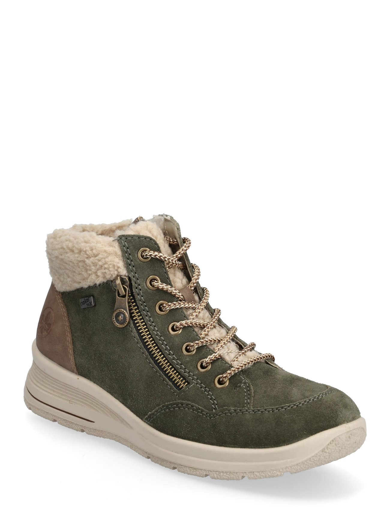 Rieker L7701, 36, Green, Ankelstøvler > Støvler Med Snøre, Dame