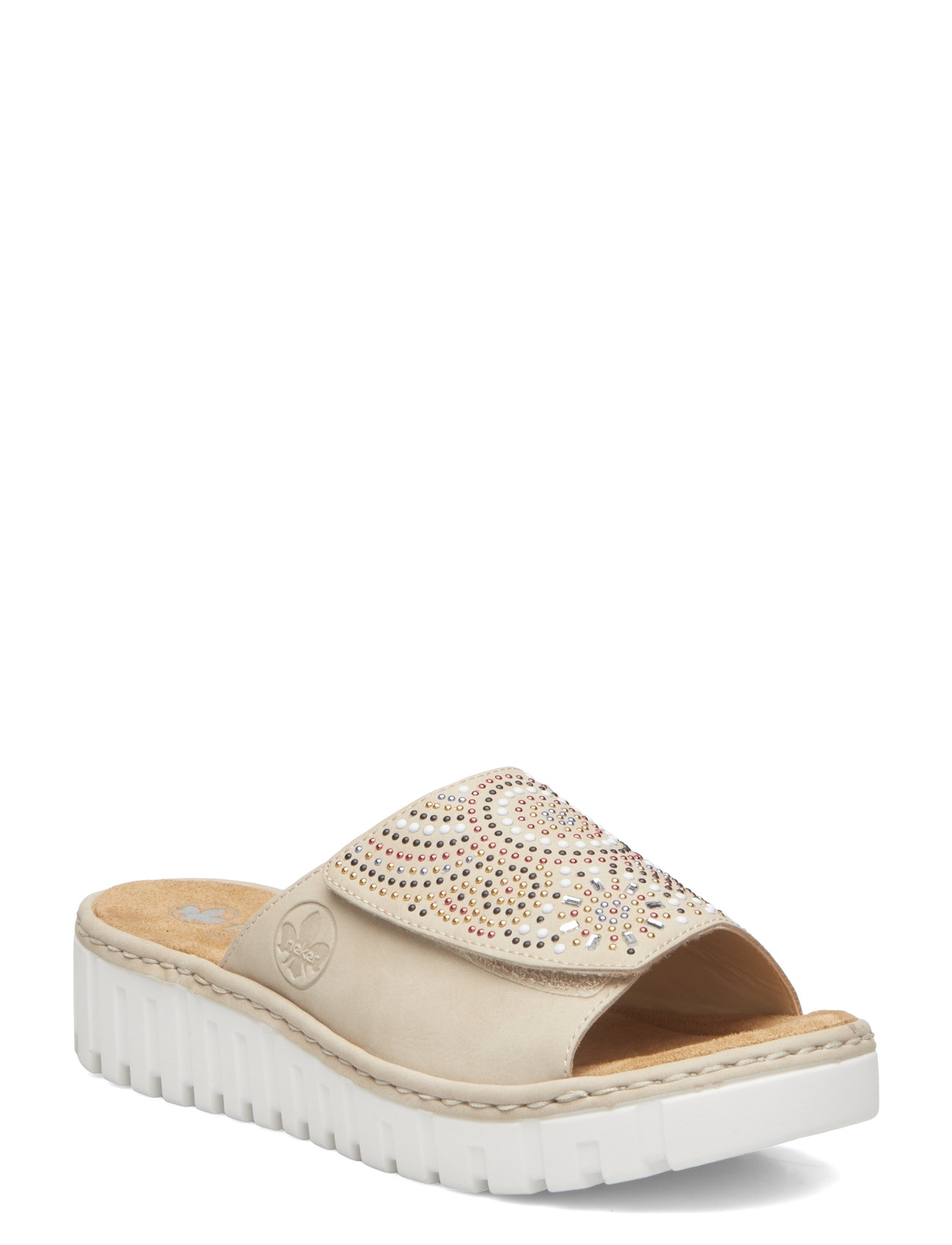 V1395-62 Shoes Sandals Flat Sandals Beige Rieker