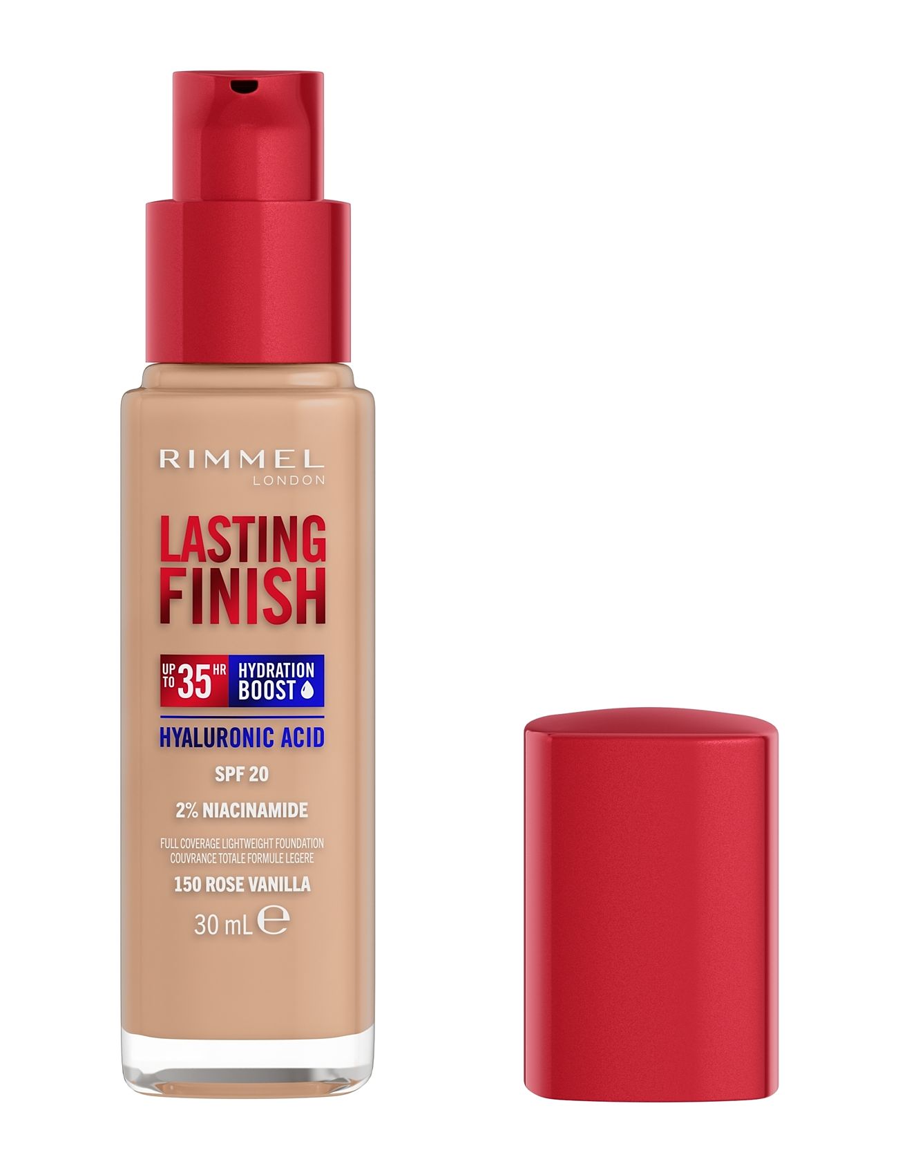 Rimmel Clean Lasting Finish Foundation 150 Rose Vanilla, 30 ml, Ansigt > Foundation, Dame