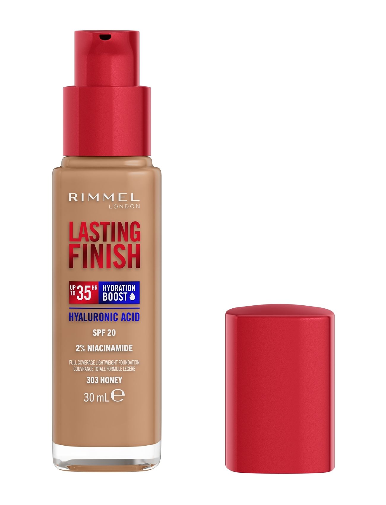Rimmel Clean Lasting Finish Foundation 303 Honey, 30 ml, Ansigt > Foundation, Dame