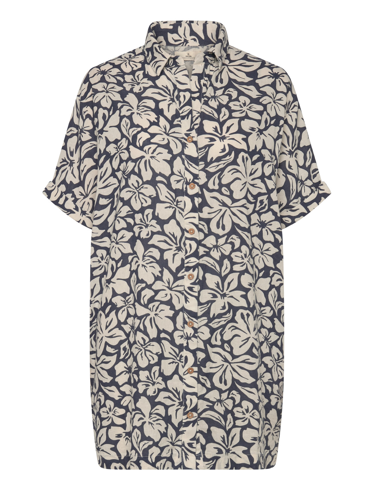 Rip Curl Las Dalias Ss Shirt Dress Marinblå