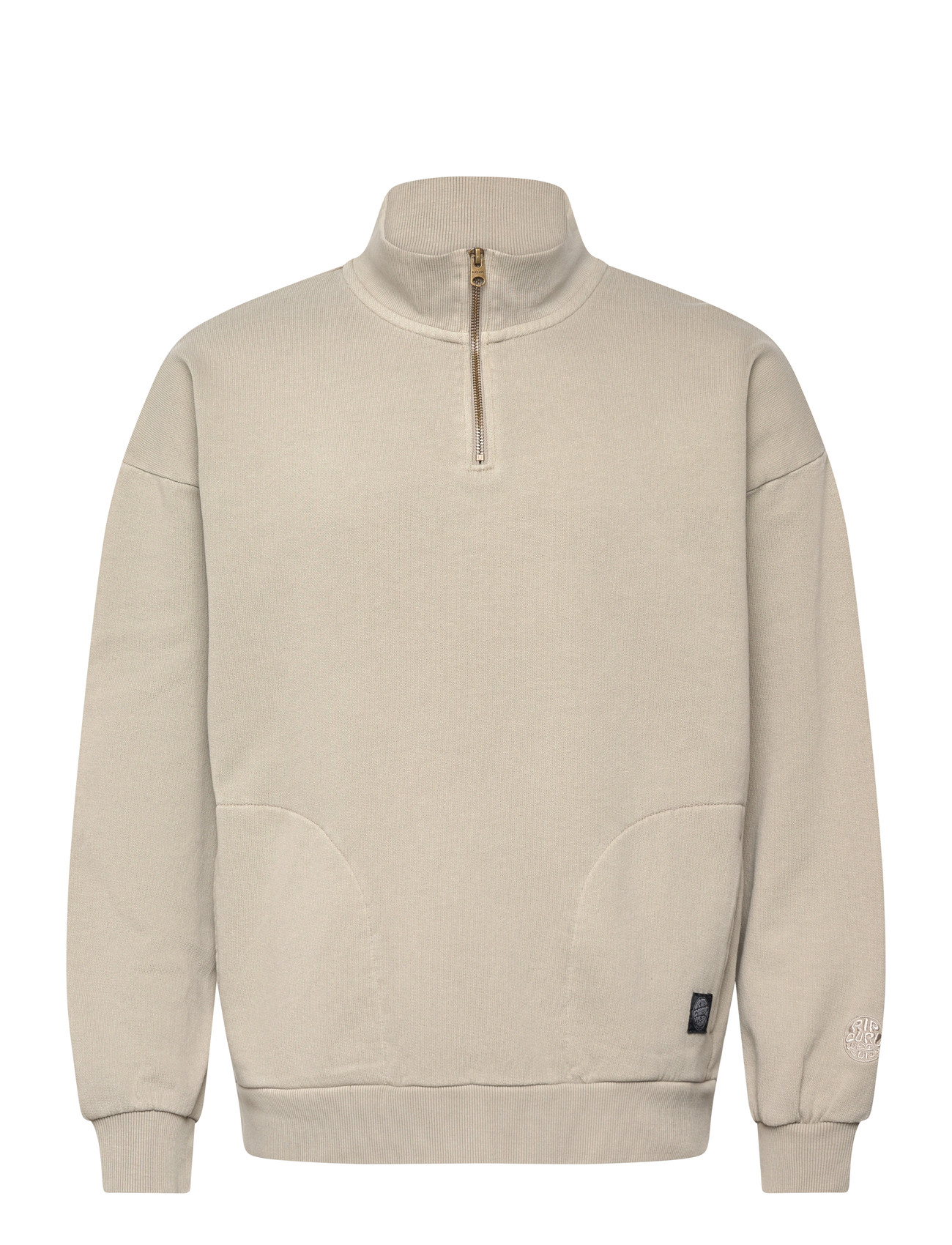 RIP CURL Premium Surf Qtr Zip Crew Beige - S - Herren