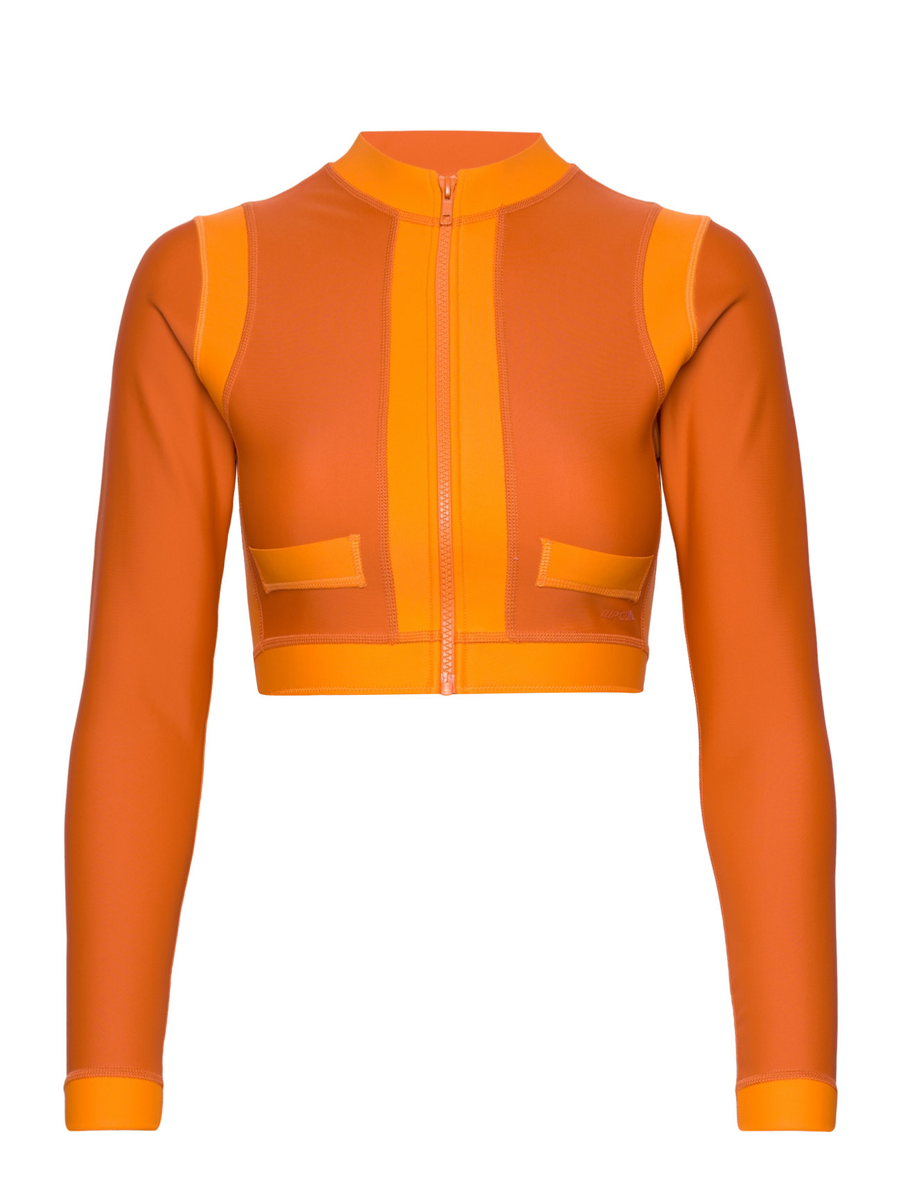 Rip Curl Mirage Coco Ls Crop Top Zipped Orange