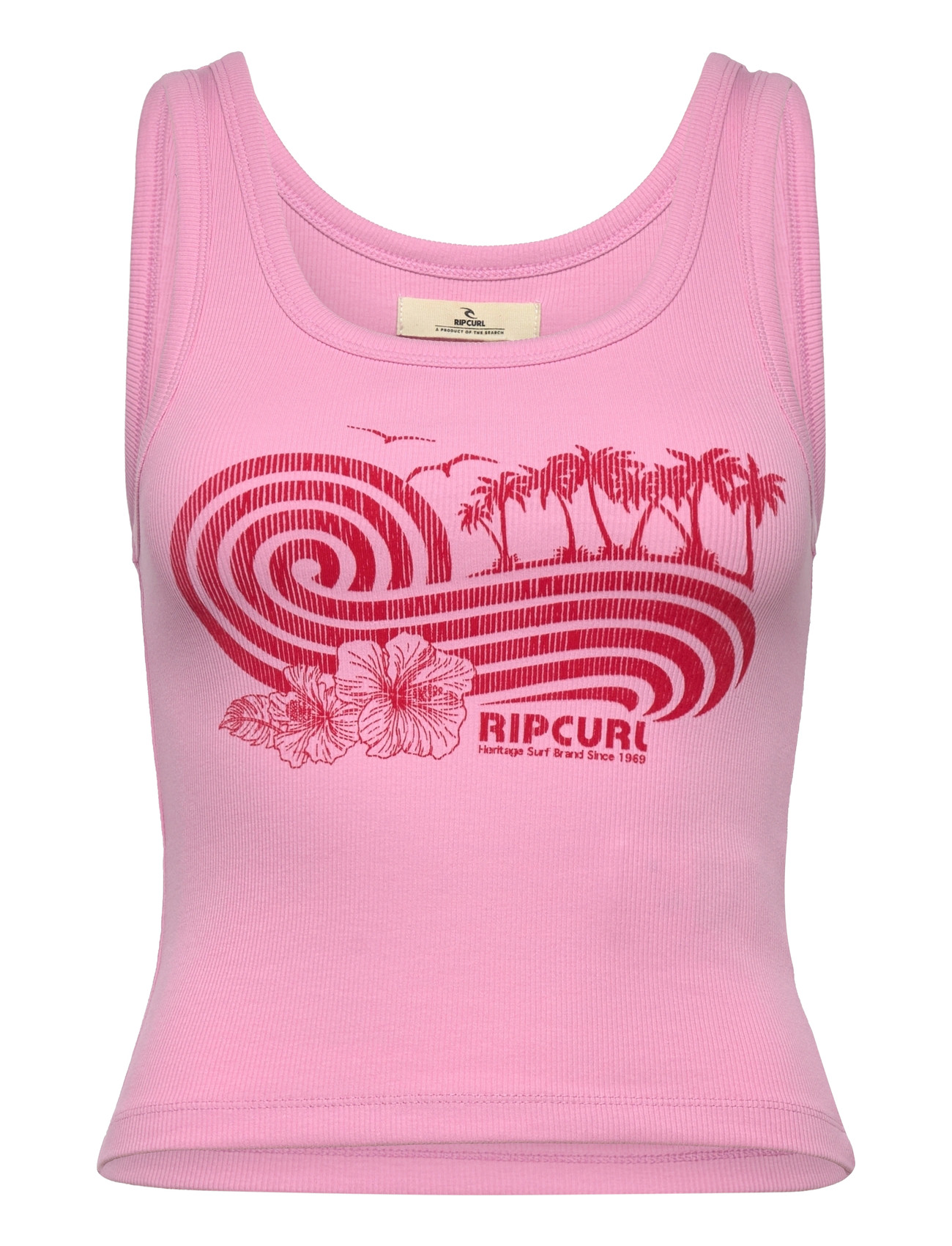 RIP CURL Ocean Break Rib Tank Pink - XS - Damen