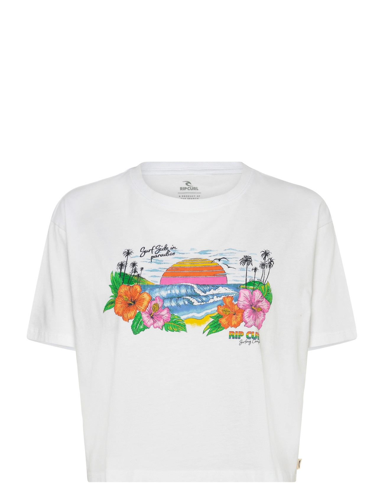 RIP CURL Sun Rays Cropped Tee Weiß - XL - Damen