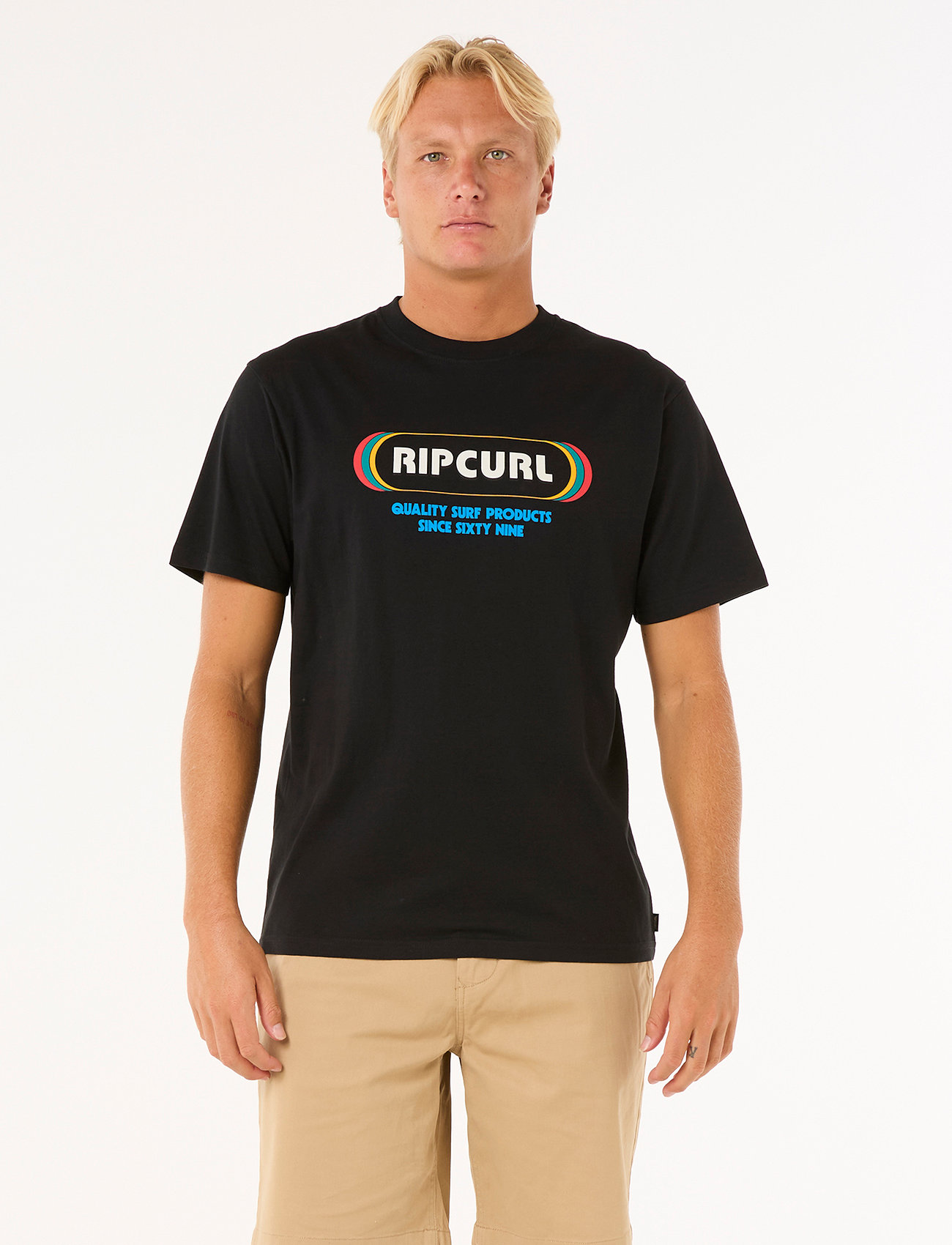 Rip Curl Surf Revival Yo Mumma Tee, S, Black, Sport Overdele > Sport T-shirts, Herre