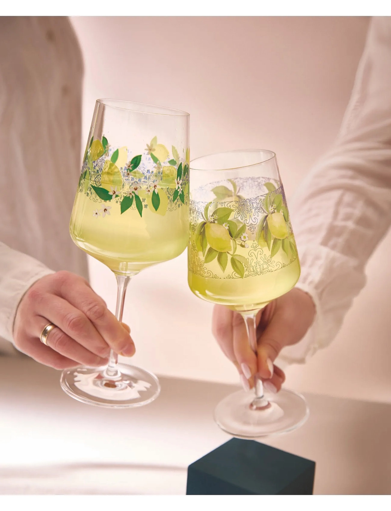 Ritzenhoff Sommertau Wineglass 2-P Limoncello, 54.4 CL, Nude, Vinglas > Hvidvinsglas, Unisex