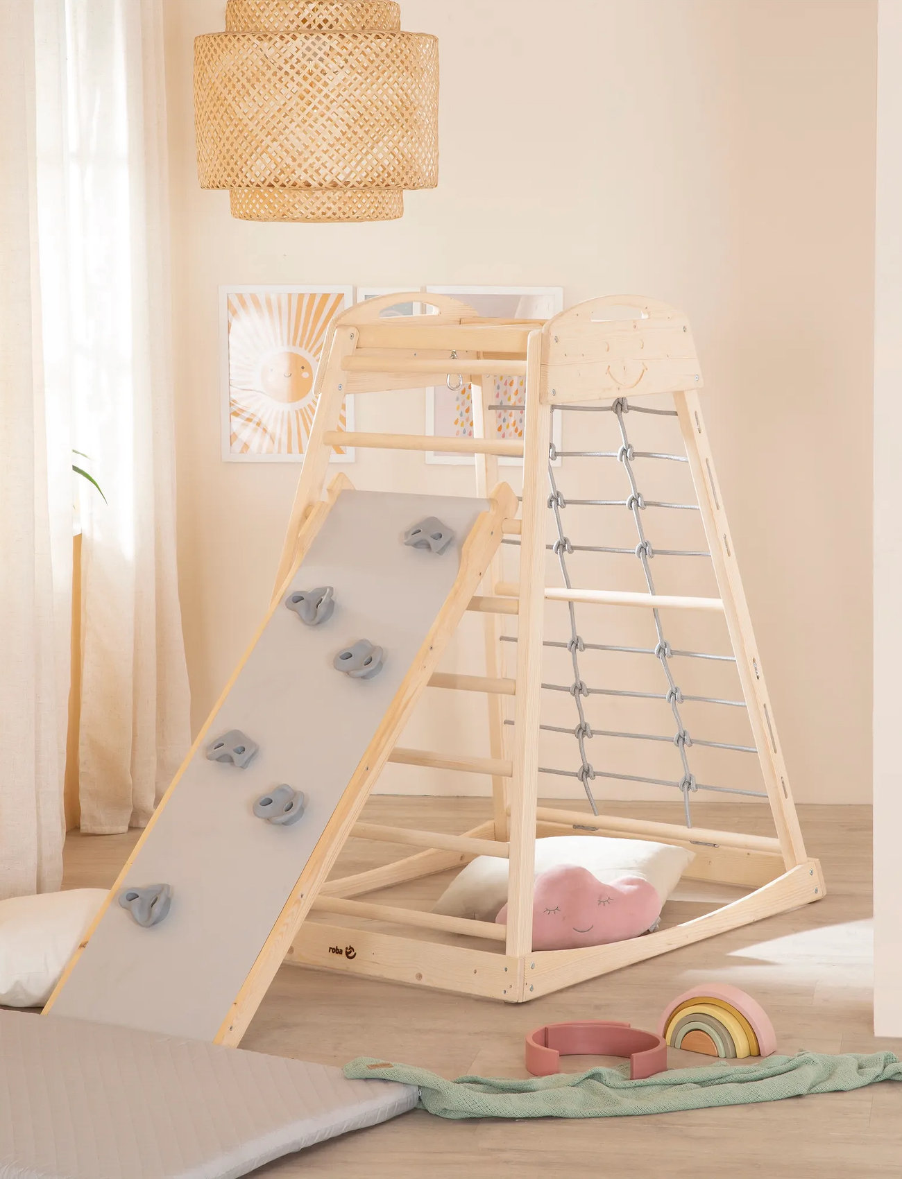 ROBA Sliding Board, One Size, Multi/patterned, Furniture > Motor Skills Furniture, Børn