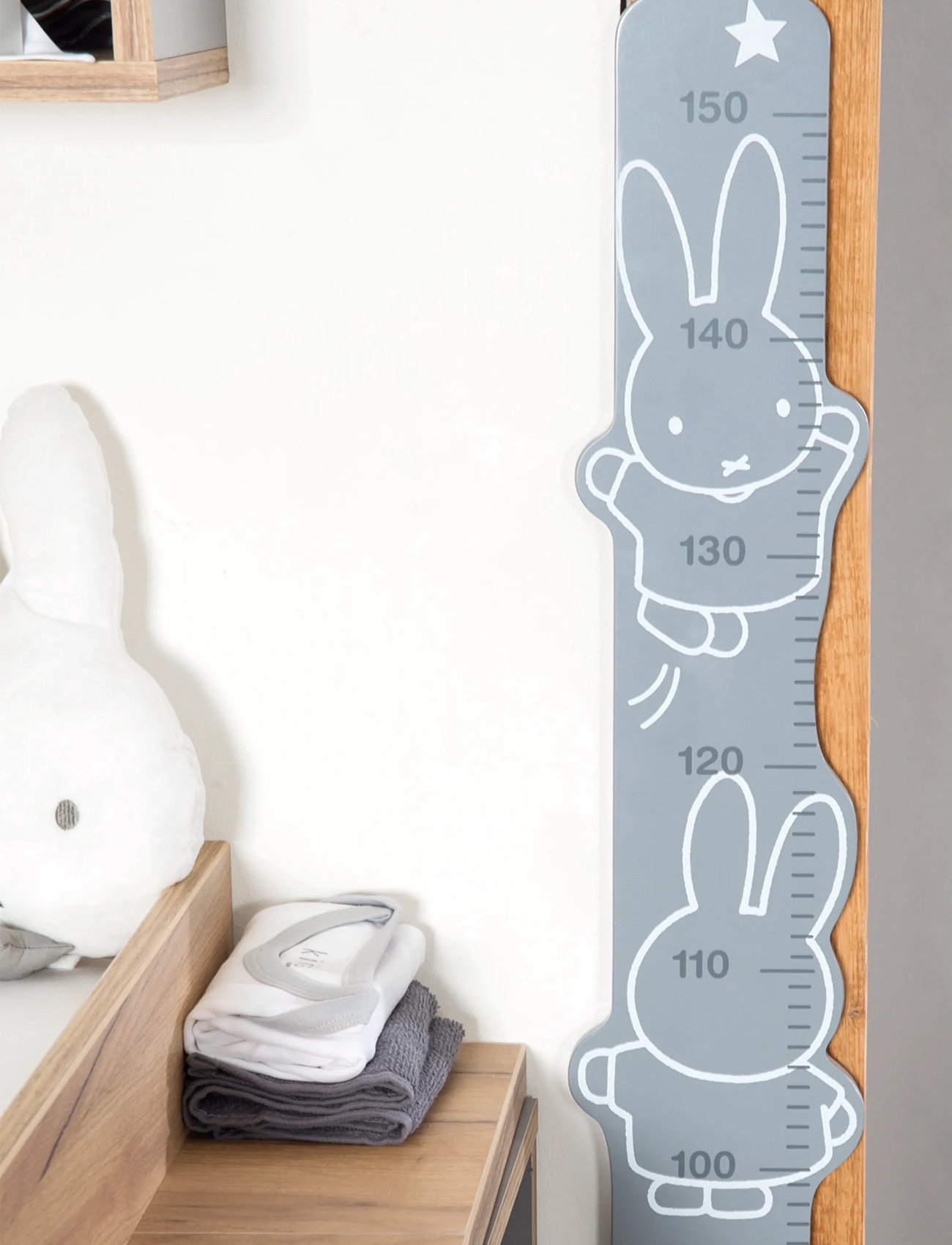 ROBA Wooden Growth Ruler, One Size, Grey, Vægklistermærker > Vækstdiagram, Børn