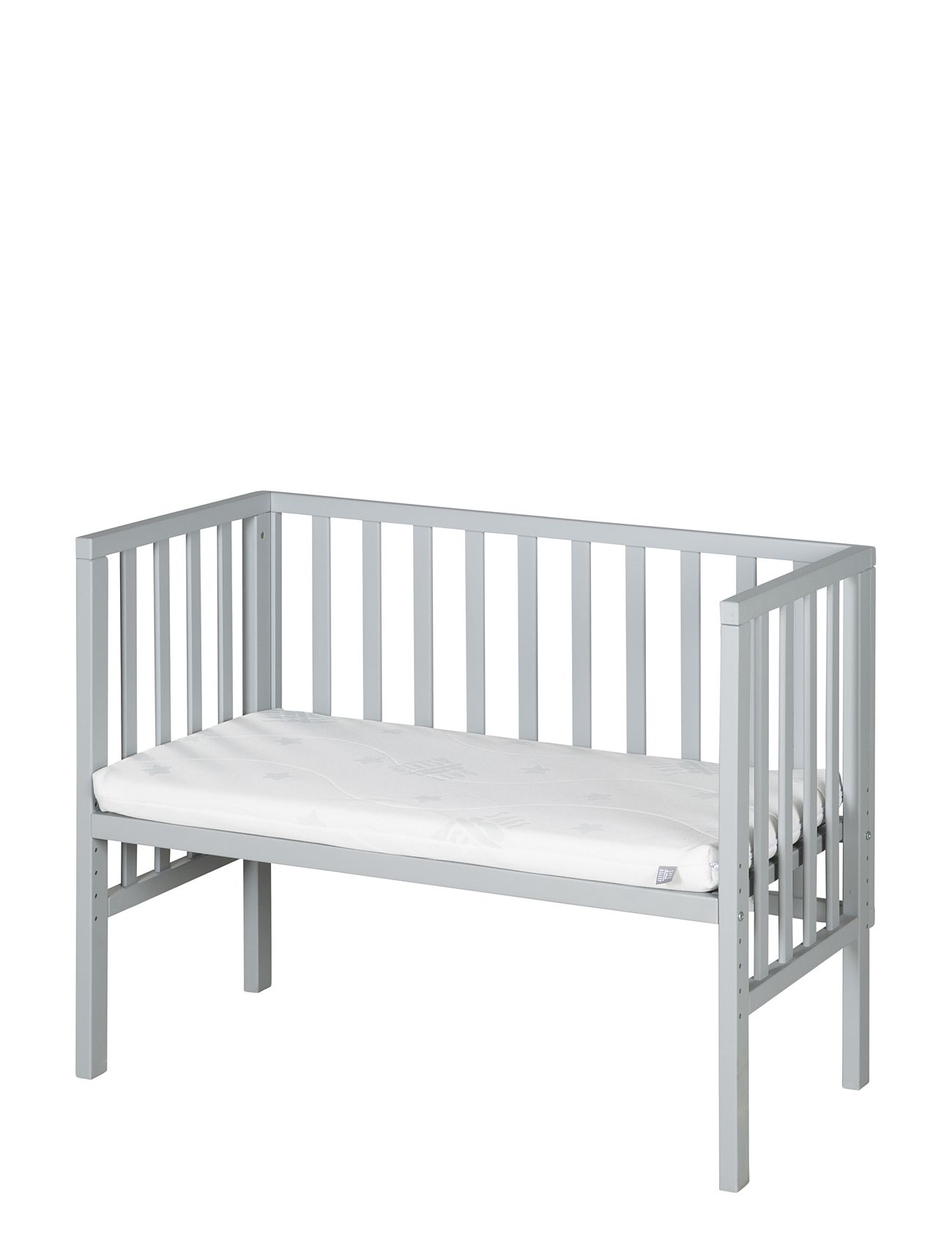 ROBA Bedside Crib 3 In 1 Incl. Barrier + Mattress Grå