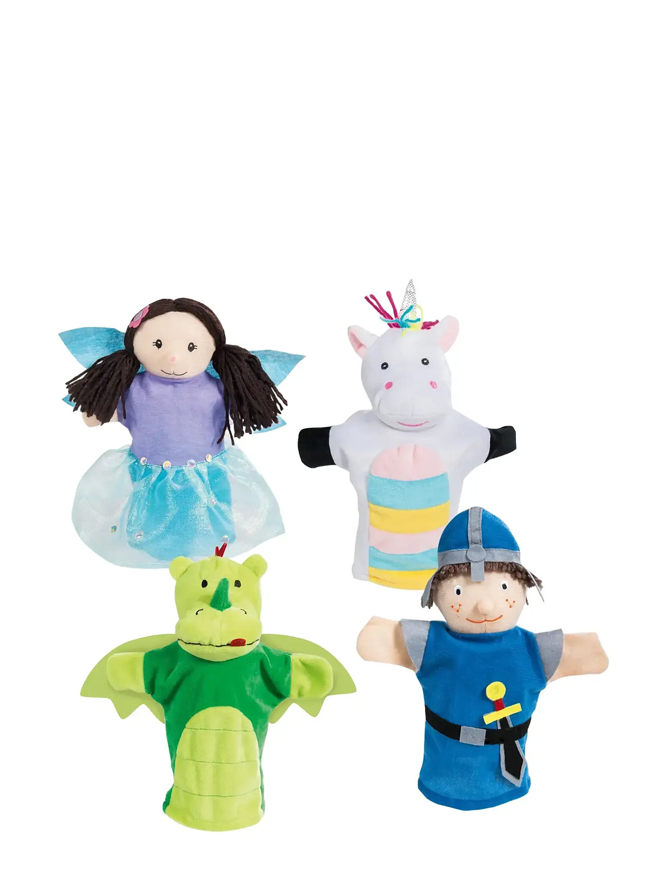 Plush Handpuppet Set 4 Pc Toys Soft Toys Stuffed Toys Multi/patterned ROBA