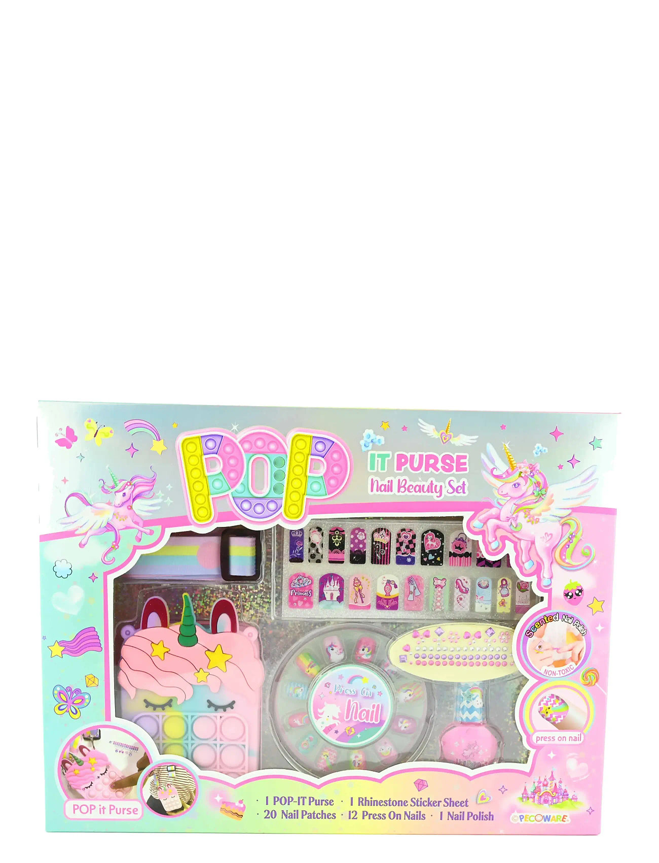 Robetoy Nail Beauty Set Pop It, One Size, Multi/patterned, Rollespil > Falsk Makeup Og Tilbehør, Børn