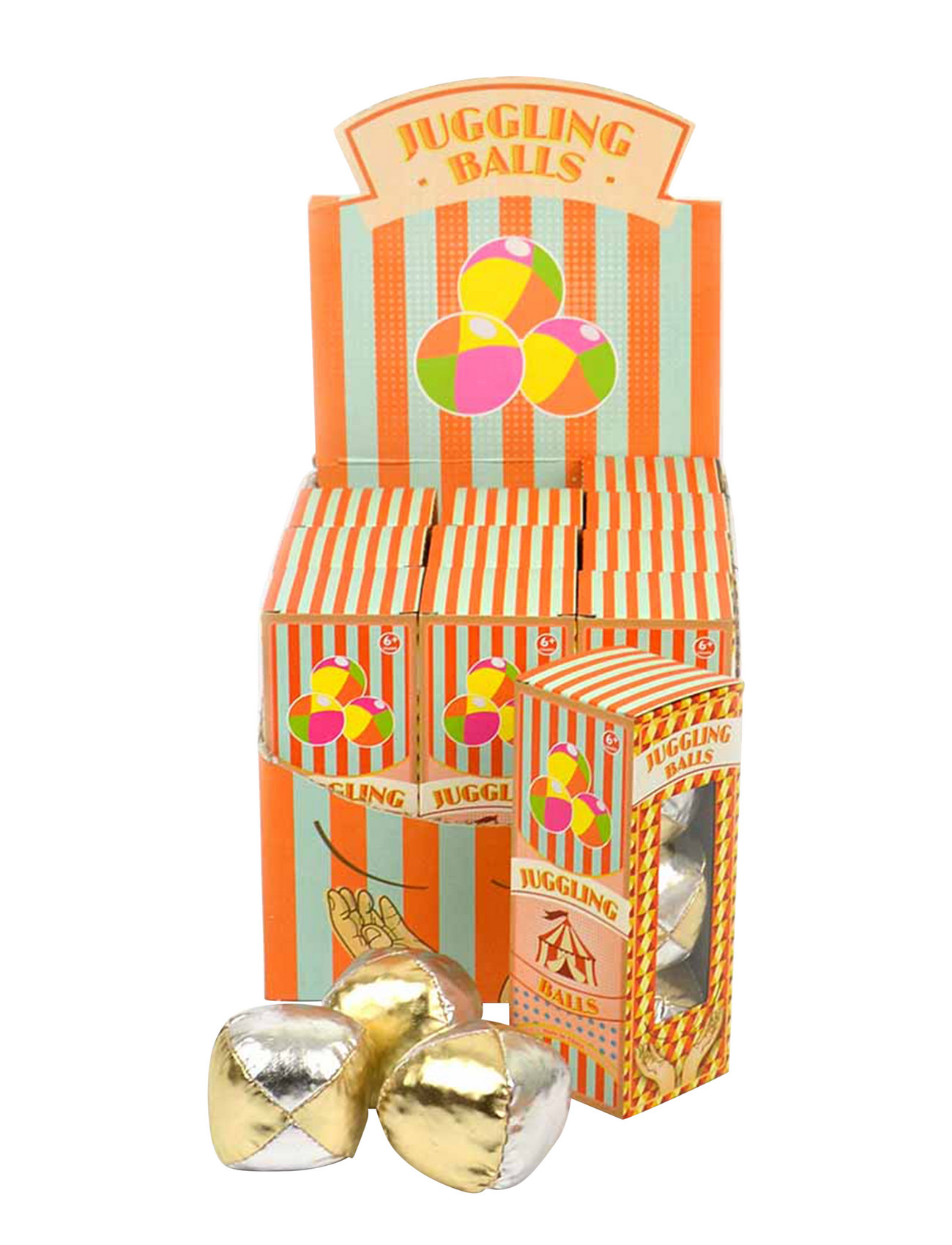 Juggeling Balls Silver/Gold 3Pcs Patterned Robetoy