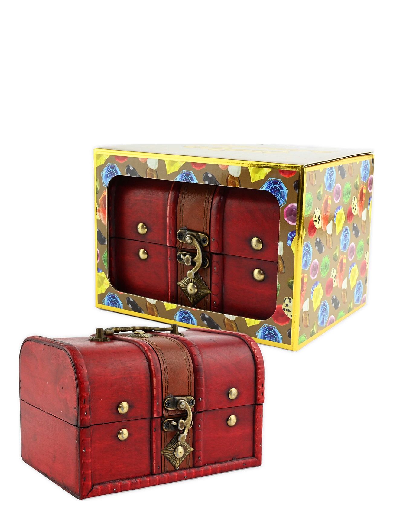 Treasure Chest Wooden Toys Puzzles And Games Fidget Toys Multi/patterned Robetoy