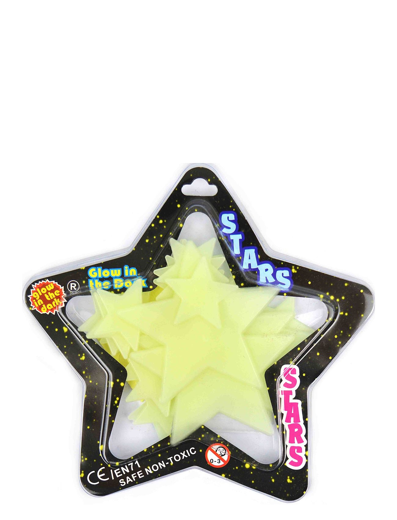 Glow In The Dark Star 24Pcs Home Kids Decor Wall Stickers Yellow Robetoy