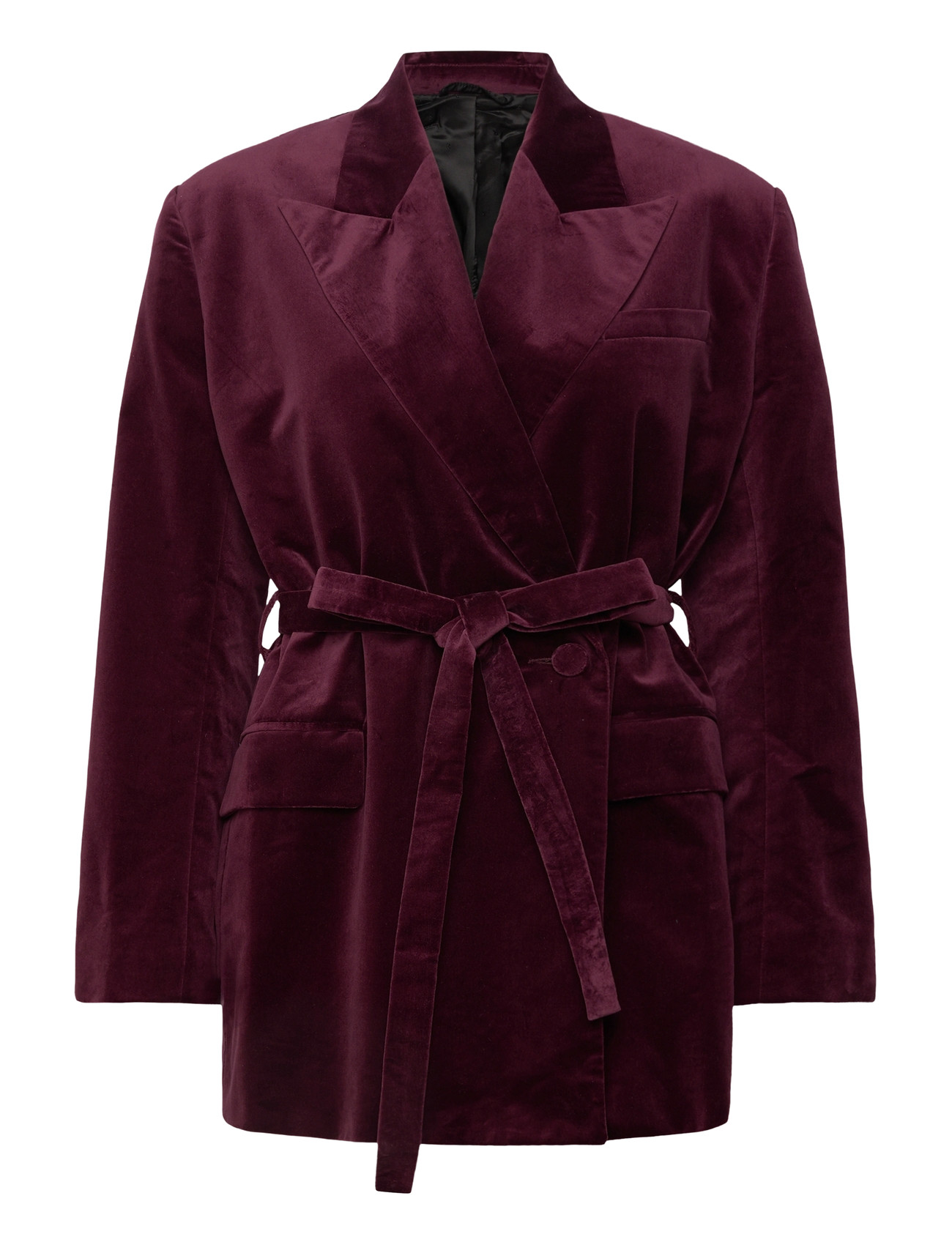 RODEBJER Rodebjer Stand Samt Burgundy - L - Damen
