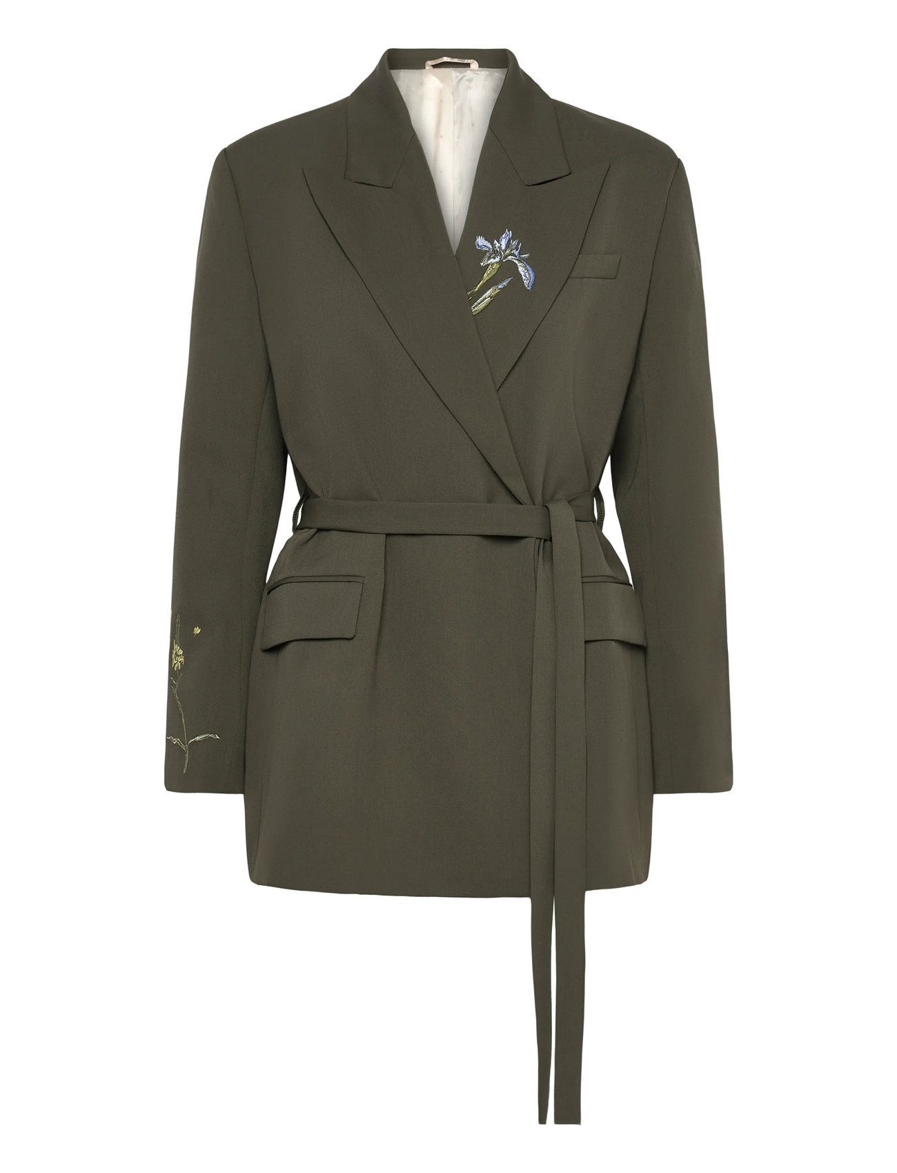 RODEBJER Rodebjer Stand Embroidery Khaki - L - Damen